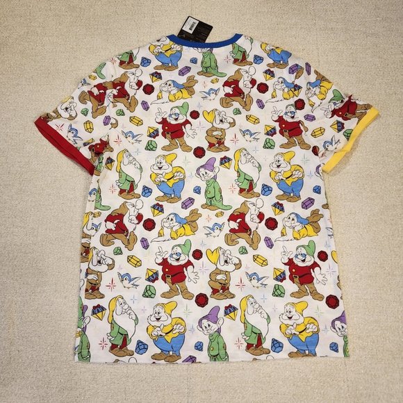 Loungefly Disney Snow White Seven Dwarfs Core AOP Mine Gems T Shirt Size Meduim - Picture 13 of 14